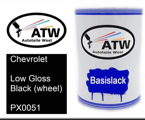 Chevrolet, Low Gloss Black (wheel), PX0051: 500ml Lackdose, von ATW Autoteile West.